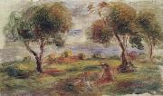Landscape with Figures at Cagnes Pierre Renoir